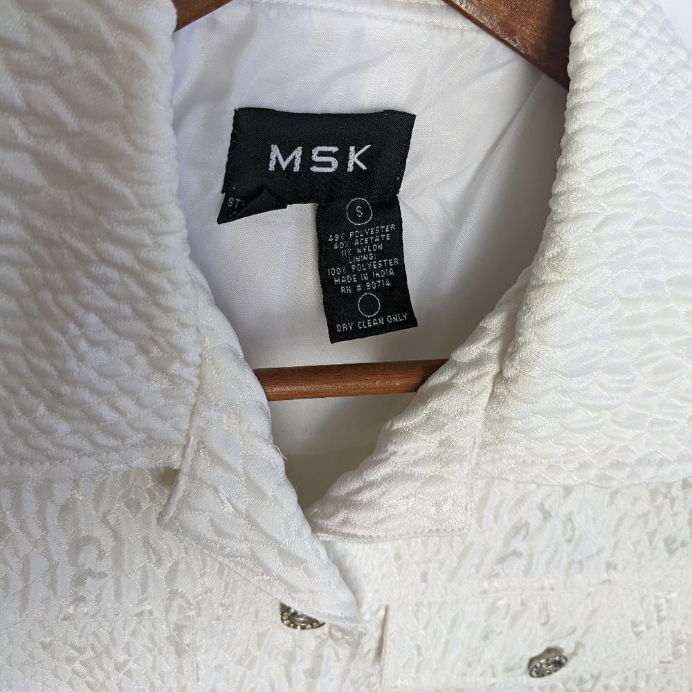 MSK Ladies Light Weight Jacket Cream color Fully Lined - Picture 4 of 8